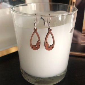Wooden drop earrings